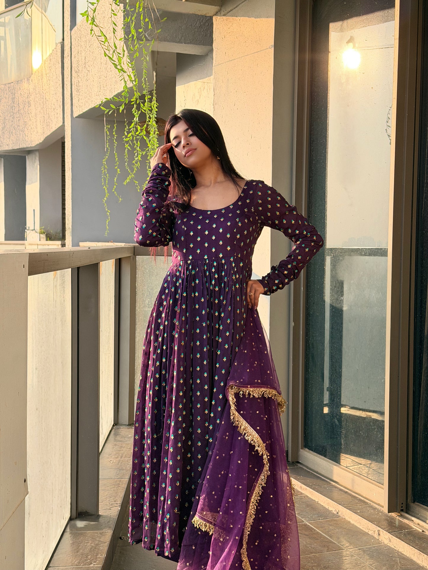 NYRAIA APPARELS Saanjh Amara Anarkali Set