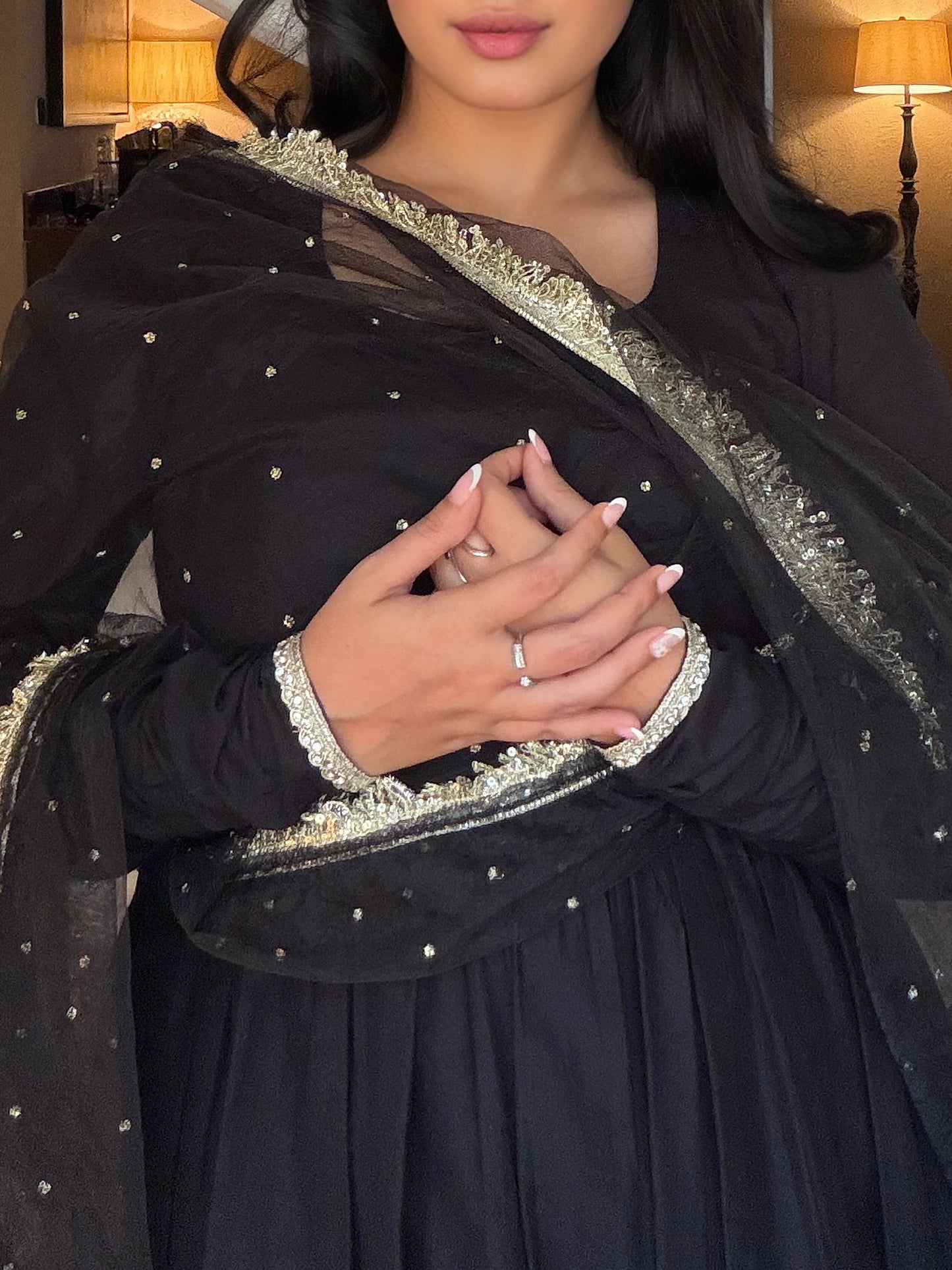 NYRAIA APPARELS Siyah Noor Anarkali set